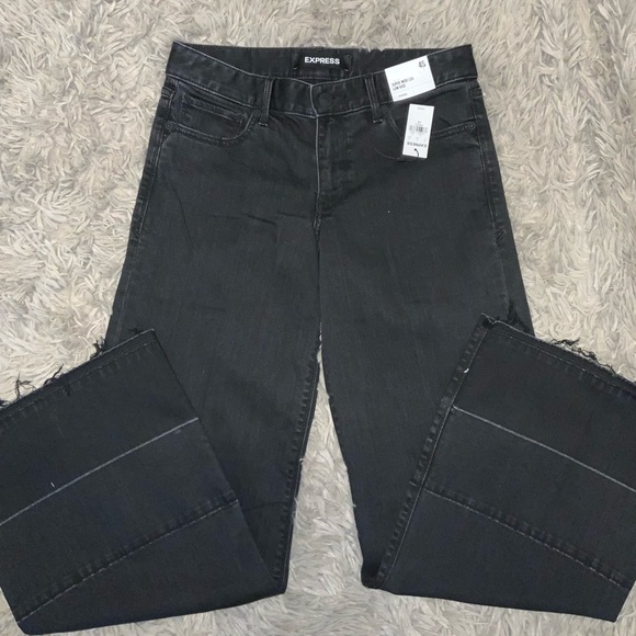 Express Denim - Express Black Low Rise Wide Leg